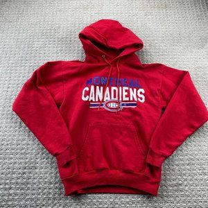 Montreal Canadiens Sweater Men Small S Red Pullover Hoodie Hockey Sweatshirt